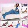 Fish Scale Design Mermaid Blanket Knitted Cozy For Home Decor And Relaxation