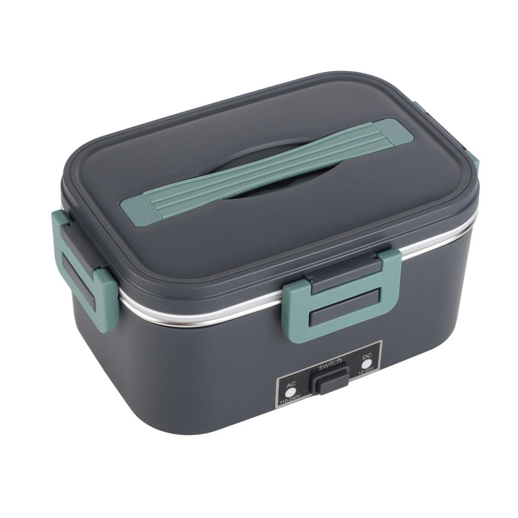 Electric Lunch Box 1.8L 360 Degree Circulation Heating SUS304 Liner Dishwasher Safe Portable Lunch Warmer Box for Home Car