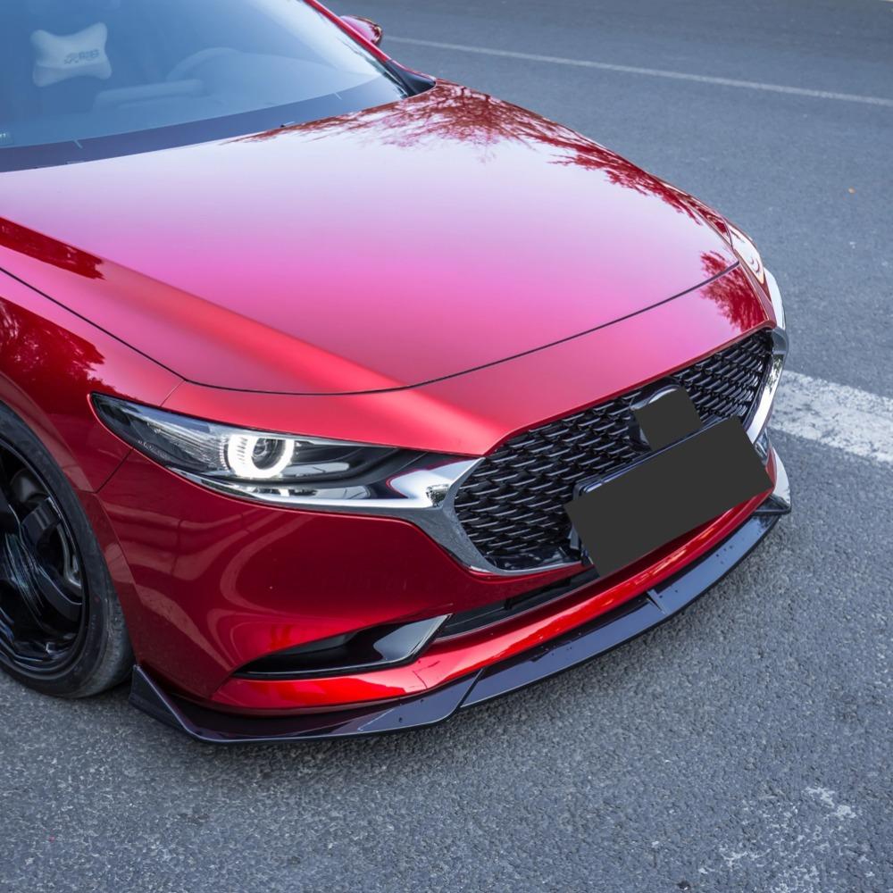 For Mazda 3 Sedan Axela 2020 2021 2022 Front Bumper Lip Splitter Chin Guard Accessories Styling Tuning For
