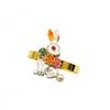 Metal Bunny Napkin Ring Holder Gold Enamel Craft for Easter Spring Table Decor