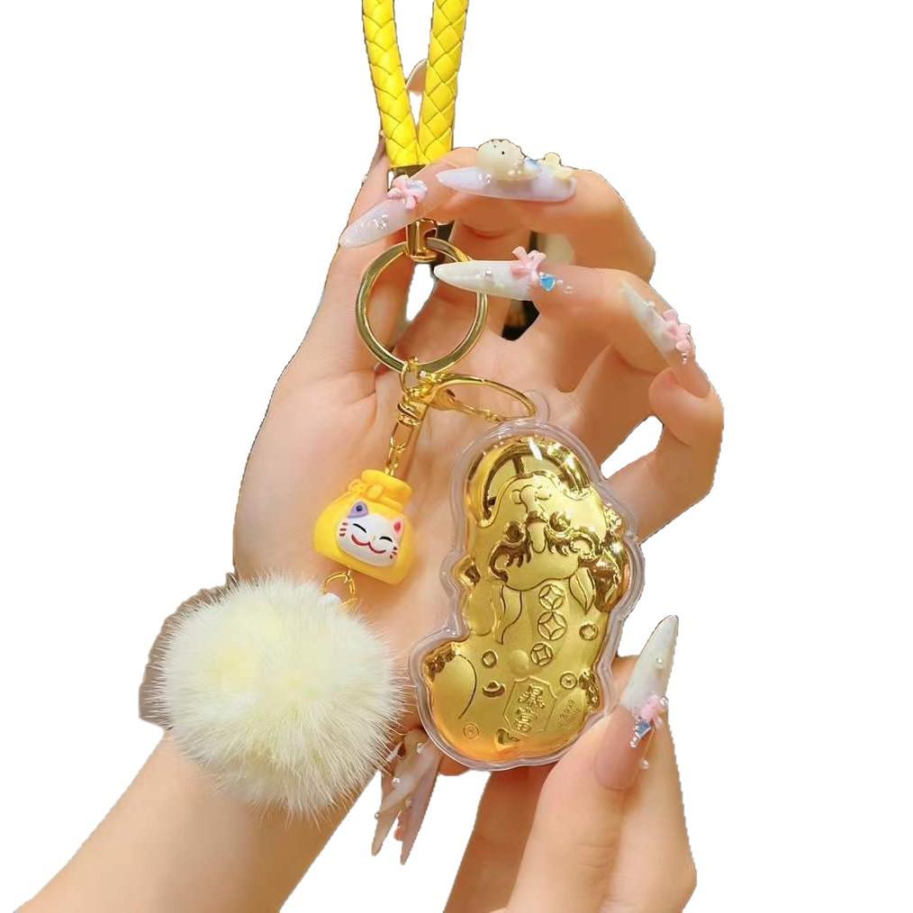 2026 Year of the Horse New Style Gold Pixiu Money Pendant Keychain Charm