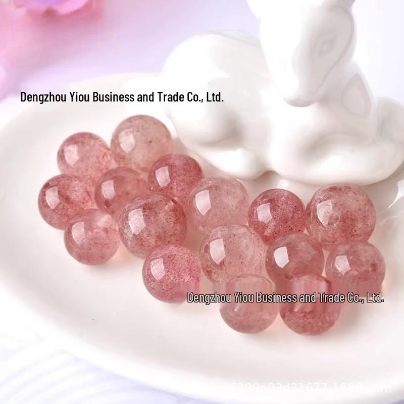 Natural Strawberry Quartz and Rose Quartz Bead Bracelet Jewelry Accessories