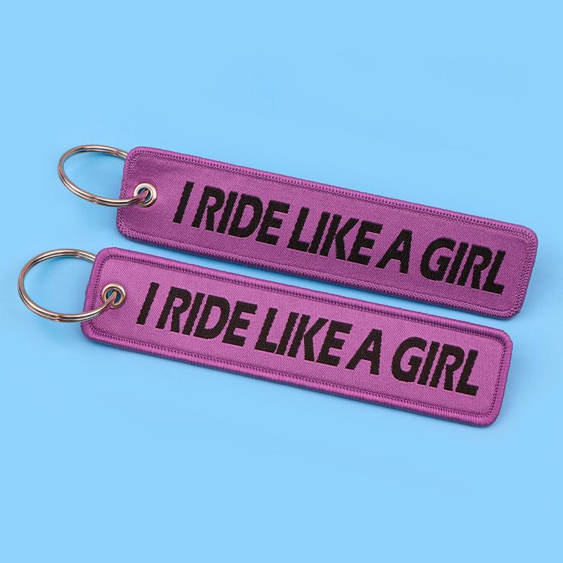 Spanish Embroidery Key Fobs Quotes Key Tags Keychain For Motorcycle Cars Key Holder Chaveiro Friends Gift