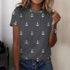 Summer Harajuku Inverted Hook Printed Women's Commuting Elegant Short Sleeves T-Shirts Women’s