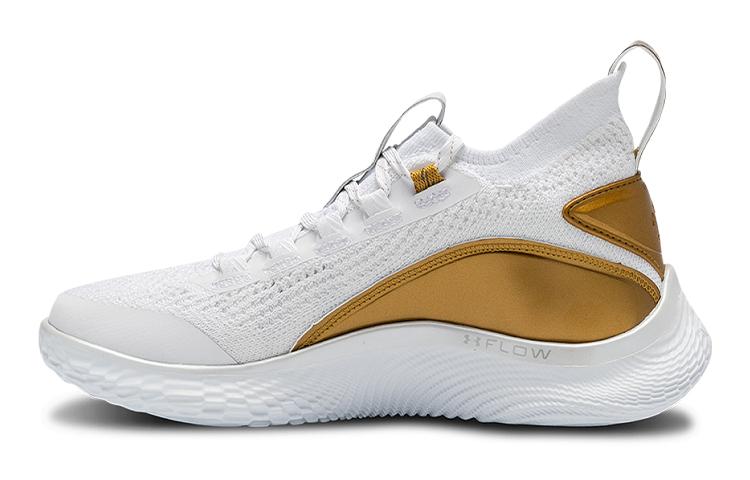 Under Armour Curry 8 Cushioning Slip Resistant Abrasion Resistant Breathable Mid top Children s Basketball Shoes 3024457-102 37.5