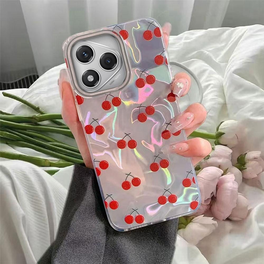 Summer Fruit Red Cherry Girls Phone Case Phone Case for Honor 400 200 Pro Magic 7 5 Lite X9a X9c X8a X8b Silicone Back TPU Cover