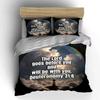 Inspirational Christian Quote Decor Soft Comfortable Duvet Cover Bedding Set Included 1*Duvet Cover & 2*Pillowcases, Gift