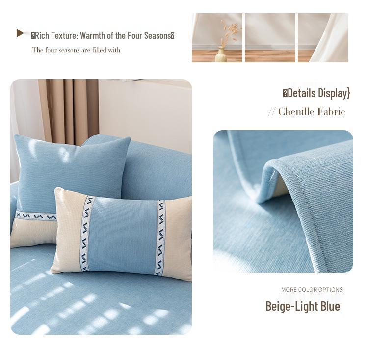Universal Chenille Sofa Cushion Cover: Non-Slip, Luxury Design, 2025 Collection