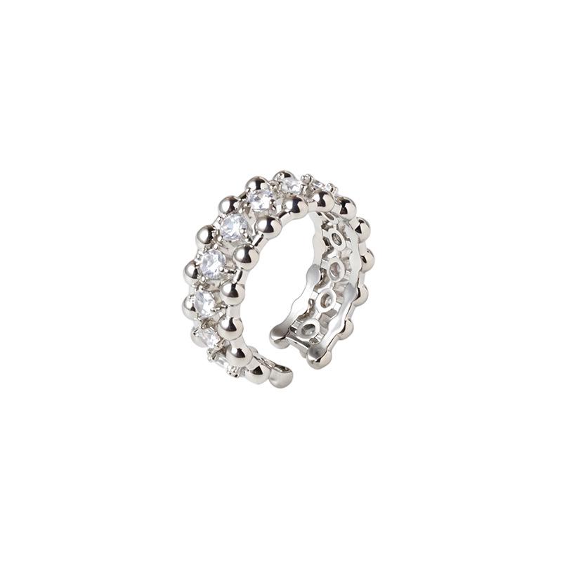 New 2026 Vintage Zirconium Open Index Finger Ring for Women - Light Luxury Summer Style