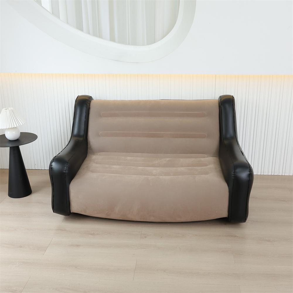 Folding Lazy Sofa,Inflatable Lounge Chair Thickened Durable Folds,Compactly Gaming Lounger Air Bench for Leisure Bed Sleeping