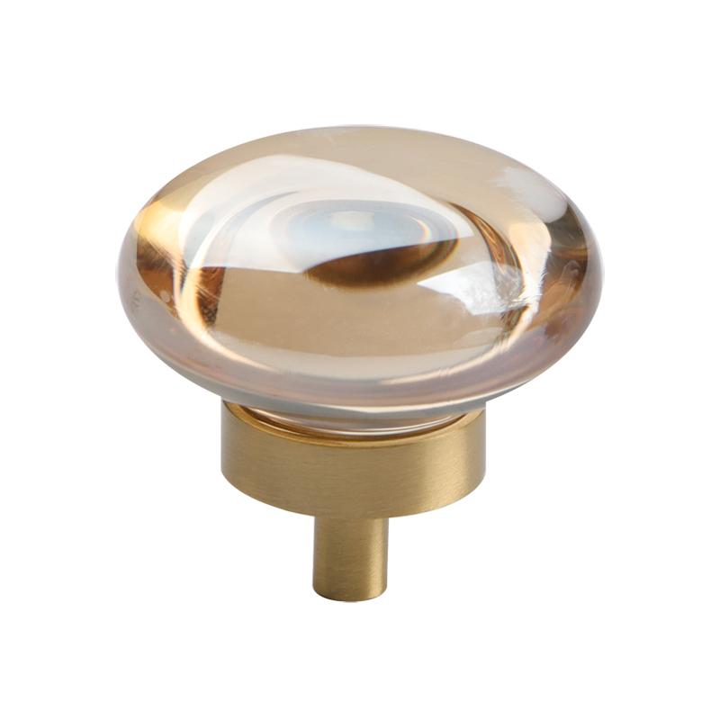 Luxury Pigeon Egg Crystal Handles Cabinet Drawers Exquisite Crystal Hooks Transparent Amber Color Wall-mounted Indoor Decoration