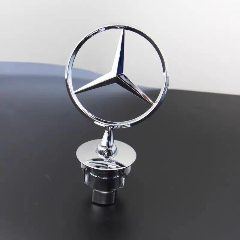 C200 E200 For Mercedes Benz Star Bonnet - Badge for Car Hood Front Chrome Logo Hood Marking for Benz C E S Class W204 W205 W212