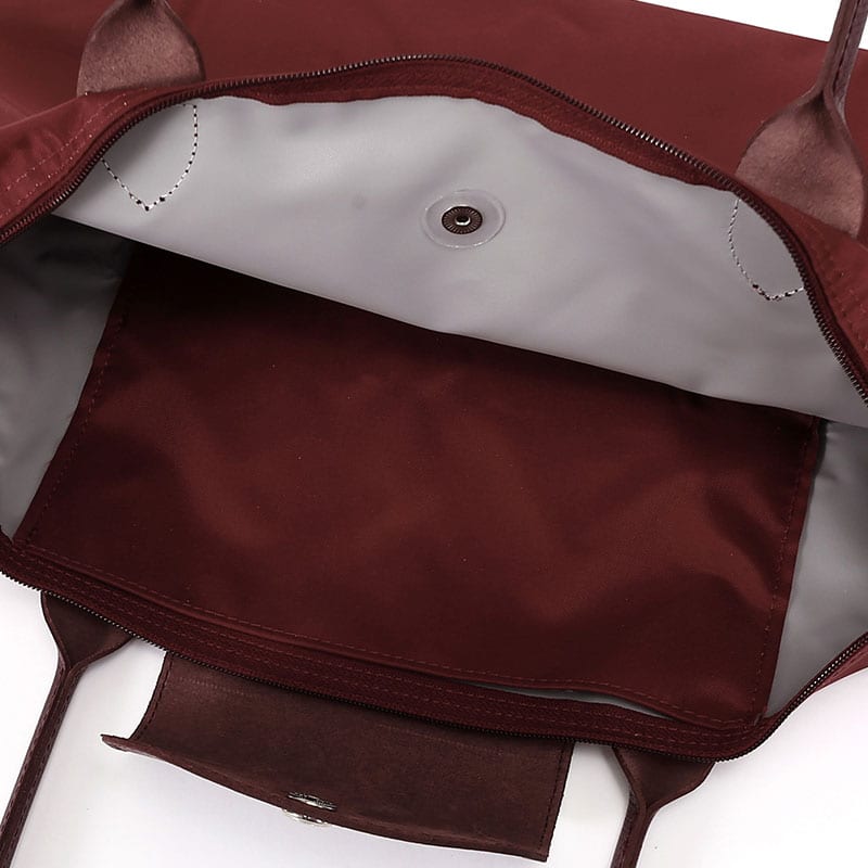 LONGCHAMP Le Pliage Green Recycled Canvas Shoulder Bag Medium Women's Pomegranate 2605919P98