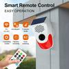 Rilevatore di Allarme Intelligente da Esterno Solare Audio-Luminoso con Sensore di Movimento e Telecomando WiFi 120DB USB PIR Dispositivo di Allarme Infrarossi