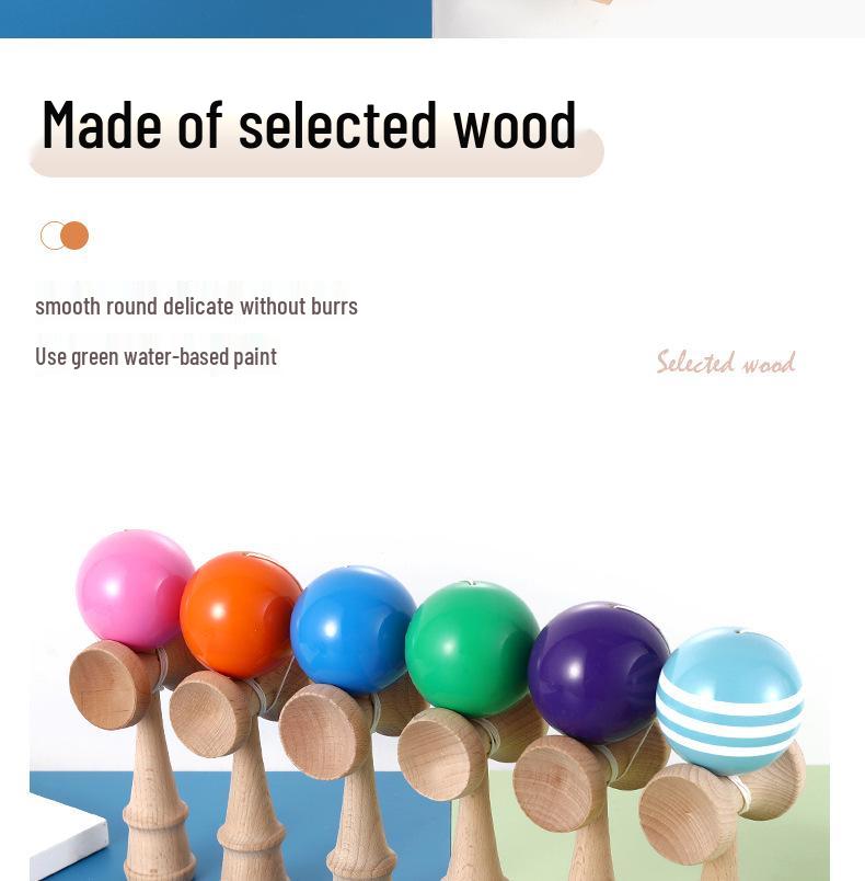 Skill Ball Wooden Kendama - Children's Educational Toy for Fitness and Leisure