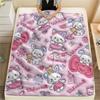 1PC Sanrio Pink Print Flannel Blanket, High quality All Seasons, Home Decor, Warmth and Comfort, Perfect for Christmas Gifts