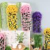 Simple Natural Style Artificial Vines Silk Artificial Flowers for Home Decor Uv Resistant Outdoor for Home for Outside