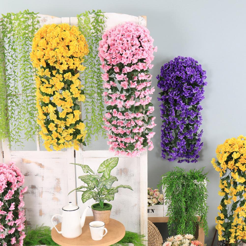 Simple Natural Style Artificial Vines Silk Artificial Flowers for Home Decor Uv Resistant Outdoor for Home for Outside