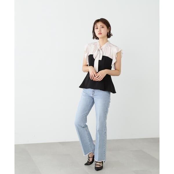 Jill by Jill Stuart Women's Docking Bustier Blouse, 125-3110022, Tweed Gray