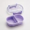 Skater Lunch Single 360ml with Inner Container Dish Dome Shape for Soft Antibacterial Made In Sanrio Kuromi Big for Girls Kids' Box, Tier, Capacity,
