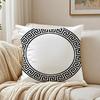Geometric Embroidery Pillow Case Double-Sided Plush Sofa Cushion Covers Organic Breathable Invisible Zipper