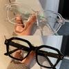 1/2pcs Retro Oversized Anti Blue Light Computer Glasses Frame Women Men Trendy Fashion Eyeglasses Classic Spectacles Ouclos