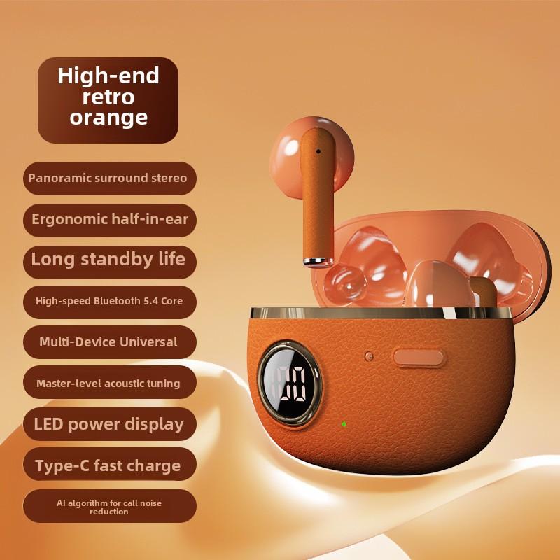 

Беспроводные наушники J08E Bluetooth 5.4 со стереозвуком, внутриканальным дизайном и портативным футляром J08E оранжевый