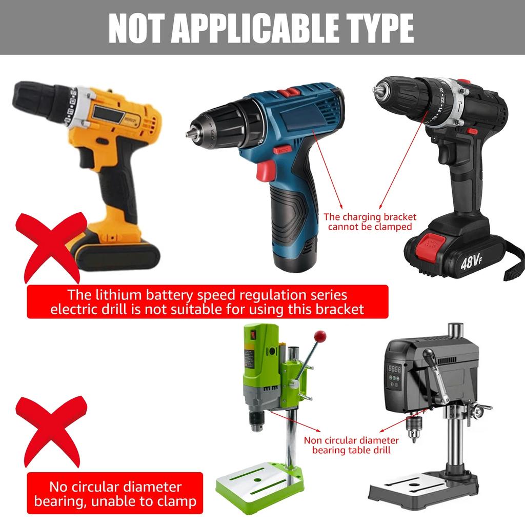 Square Hole Drill Bit Adapter with 7 Drill Bits Carbon Steel Square Hole Drill Fixing Bracket Woodworking Mortising Chisel Kit