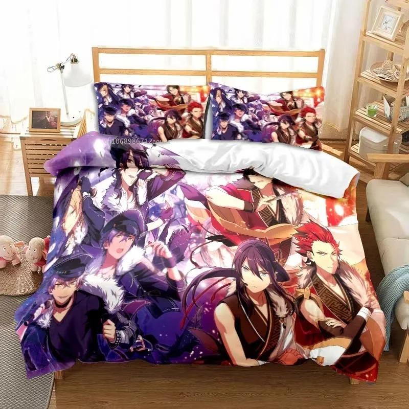 Cozy Durable Twin Double King 3D Anime Rock Band Ensemble Stars All Season 3 Piece Bed Comforter