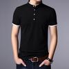 Herren Business Casual Polo Kurzarm T-Shirt Sommer Bequemes und atmungsaktives Oberteil aus massiver Baumwolle
