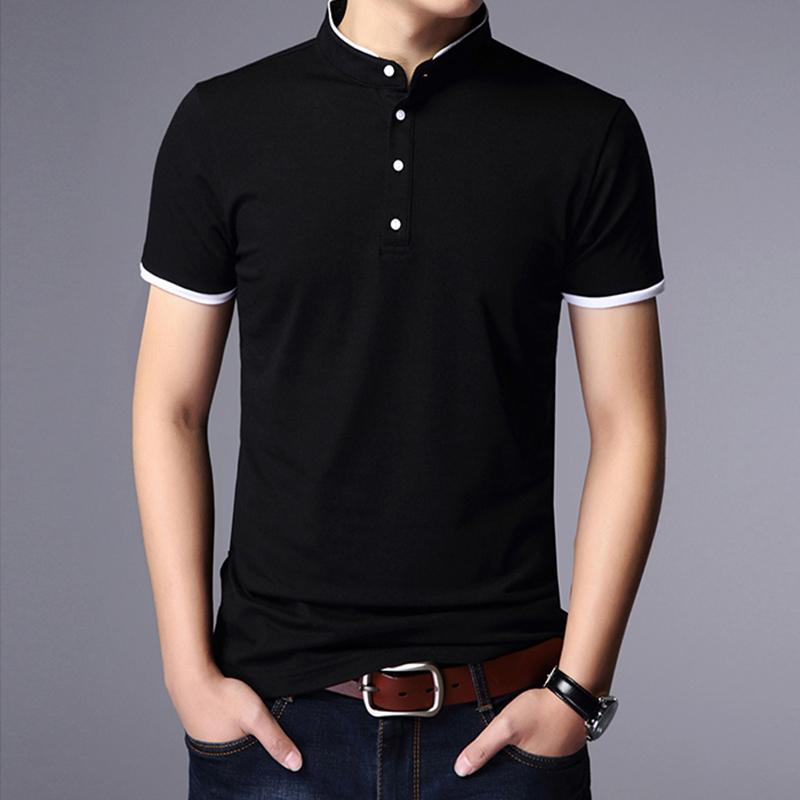 Herren Business Casual Polo Kurzarm T-Shirt Sommer Bequemes und atmungsaktives Oberteil aus massiver Baumwolle