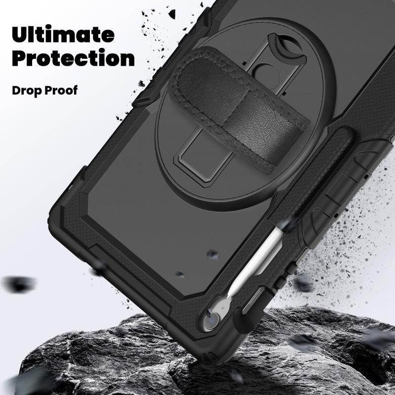 Rotating Stand Case With Wrist Strap IPad Air 11 Inch A16 Shockproof Silicone Cover Kickstand Anti-Slip Scratch