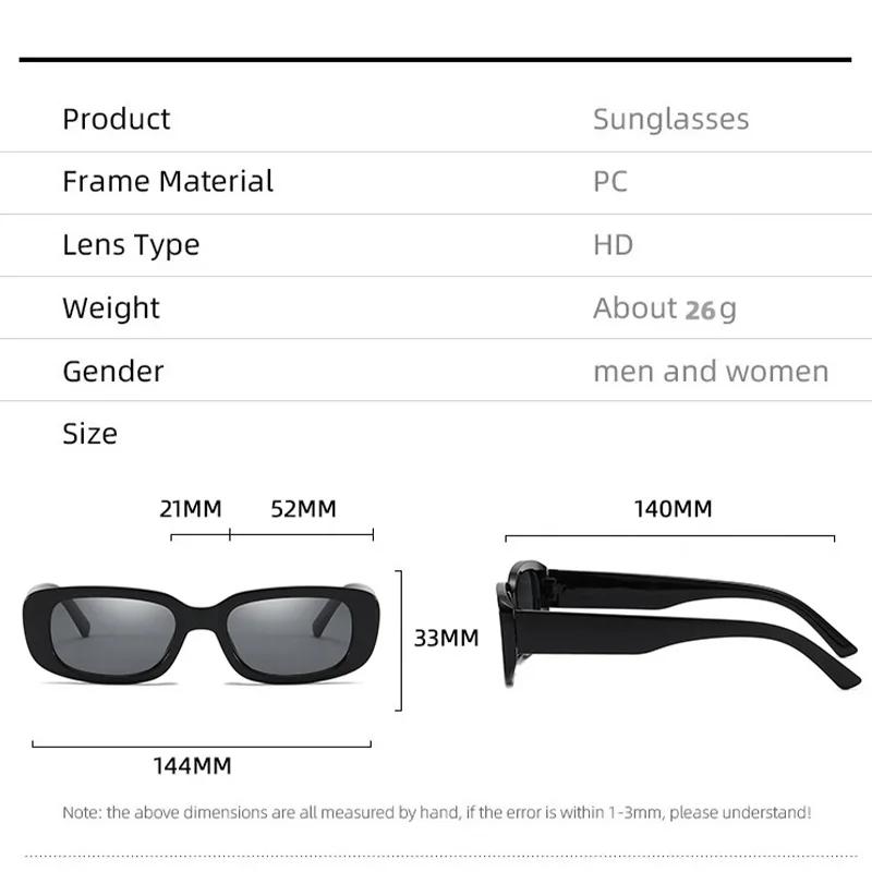 New Vintage Oval Sunglasses Woman Luxury Brand Small Rectangle Sun Glasses Female Small Ellipse Eyewear Uv400