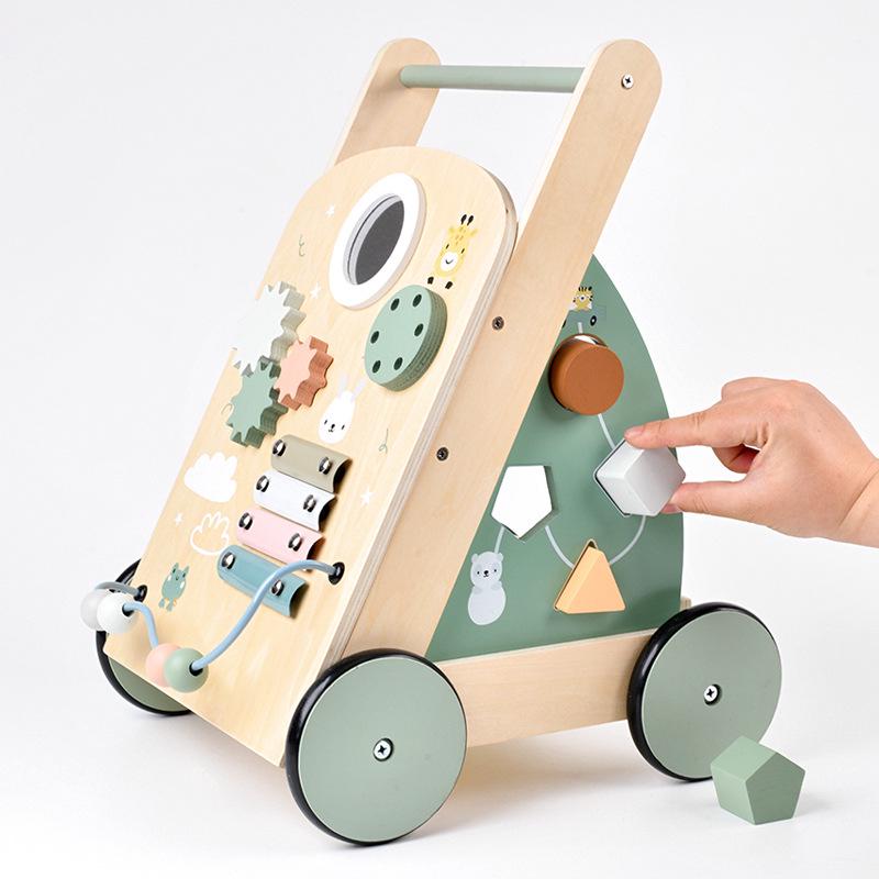 3-Year-Olds' Wooden Educational Walker: Boosts Hand-Eye Coordination & Develops Visual-Auditory Skills
