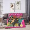 Musikband Gorillaz Crew Flanelldecke Weiche Überwurfdecke für Draußen Flugzeugreisen Mode Tagesdecke Sofa Bettbezug