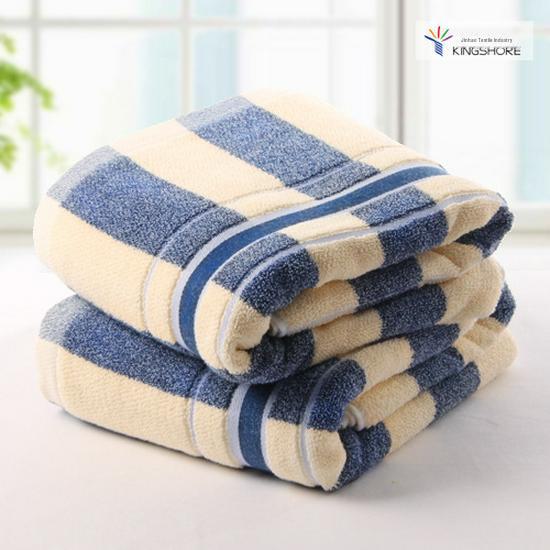 

Gold Satin Striped Pure Cotton Face Towel (78x34 cm, 98g) 78*34 cm синий