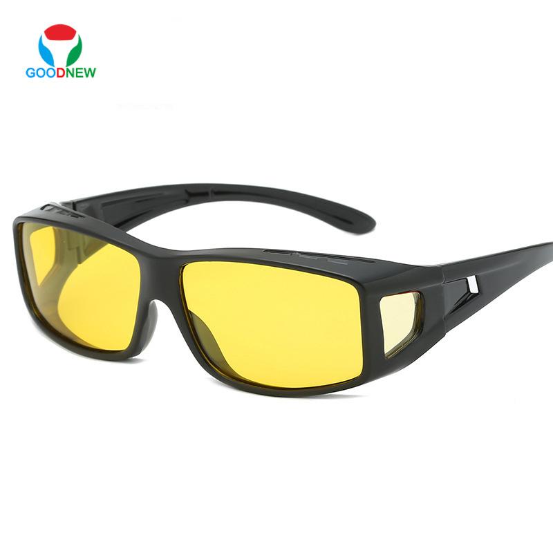Men'S Box Set Glasses Myopia Polarized Night Driving Glasses Anti-High Beam Night Vision Goggles Brighten