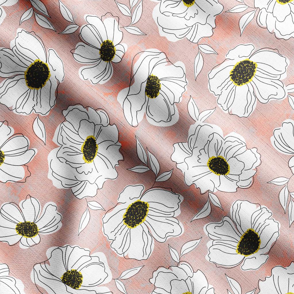 Soimoi Bird & Flowers Print,  Cotton Cambric, Quilting Fabric Sold by The Yard 42 Inch Wide, Medium Weight Cotton Fabric, Sewing  Supplies