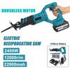 2400W Akku-Säbelsäge Bürstenlose Elektrosäge mit Akku Metall Holz Schneidwerkzeug