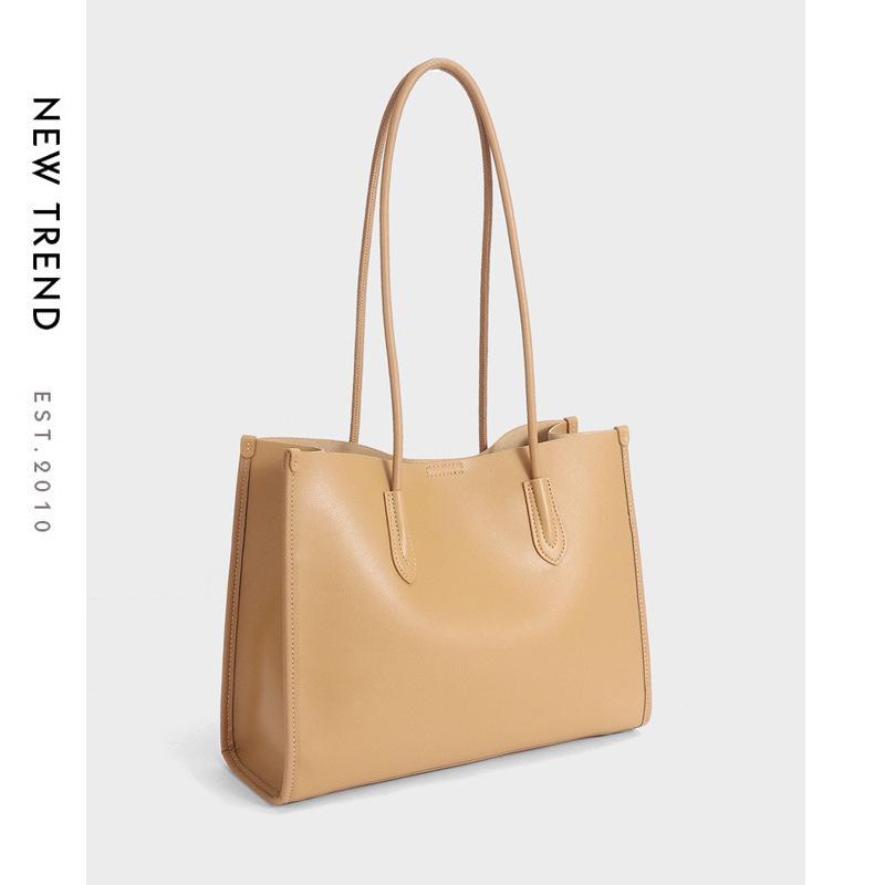 Women's bags, underarm bags, genuine leather tote bags, women's fashion commuter bags, large-capacity shoulder bags, textured large-capacity bags.