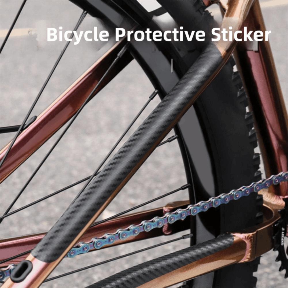 Carbon Fiber Look Bicycle Frame Sticker Water Resistant Frame Guard Patch Road Bikes
