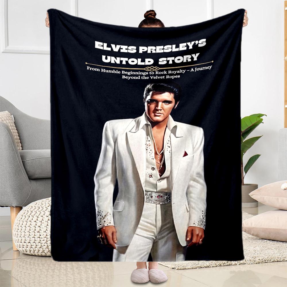 Elvis Presley Performance Blanket Soft & Cozy Perfect for Seaside Office Livingroom All-Season Use Digital Print Perfect Gift for Relatives and Friend