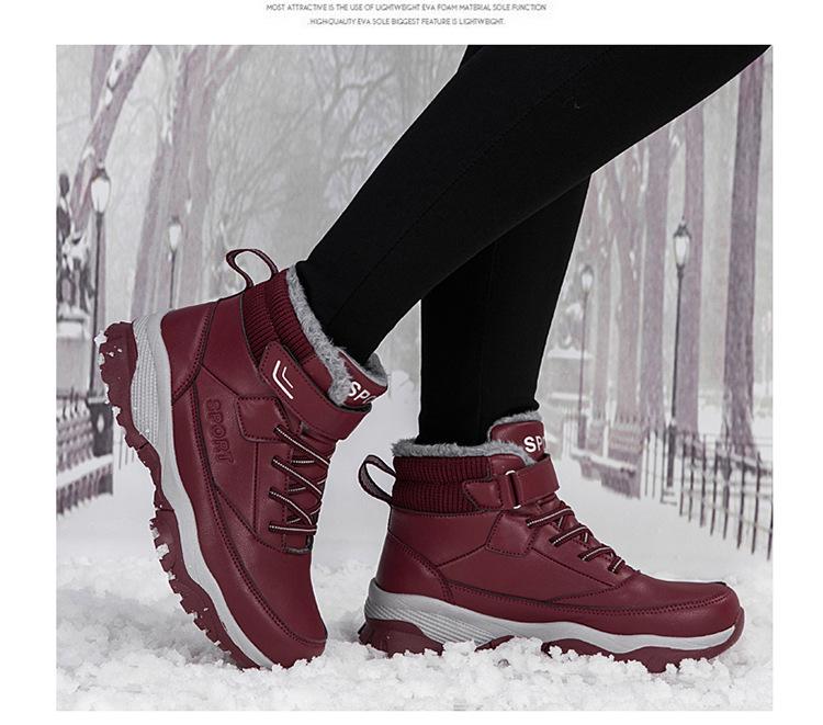 Pánské zesílené sametové zimní sněhule pro seniory