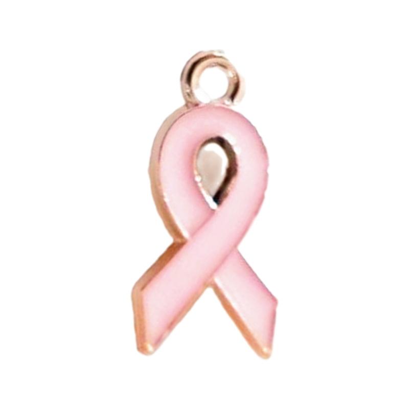 100Pack Heart Ribbon Accessor for DIY Jewelry Durable Awareness Ribbon Charm Jewelry Findings Mixed Color Ribbon Pendant