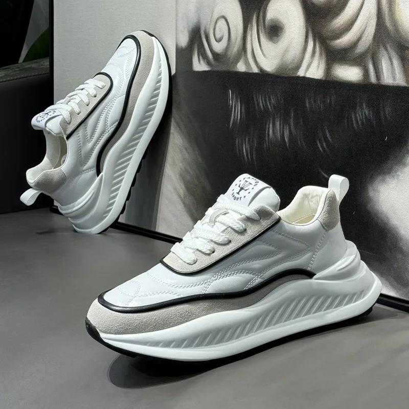 2024 Jaro a Podzim Horký prodej Malé bílé boty pro Pánskou módu Všestranné Vysoká krása Trendy Sportovní a Ležérní boty