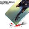 Case For Samsung Galaxy A13 A23 A33 A53 A73 5G A51 A71 A21S A12 A11 A31 A41 A03s A52 A32 A22 Clear Cover Black Cat Staring Eye