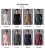 Women's Double-Sided Brushed Long-Sleeve High-Elastic Sports T-Shirt
