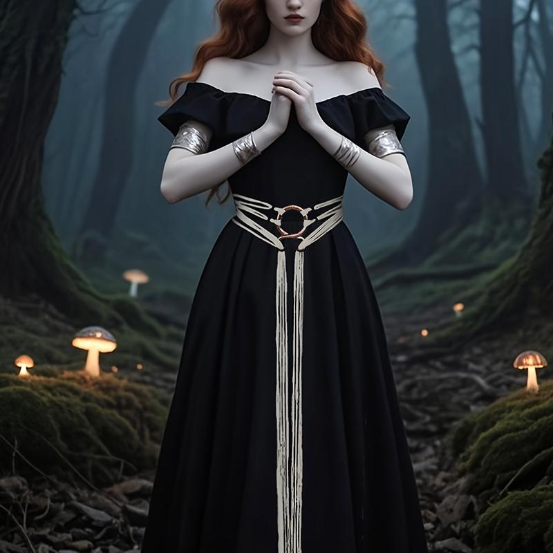 1PC Styling Cosplay Clothing Accessories One Size Waist Belt Nordic Style Rope Loop Design Party Viking Style Elegant Multi-Color