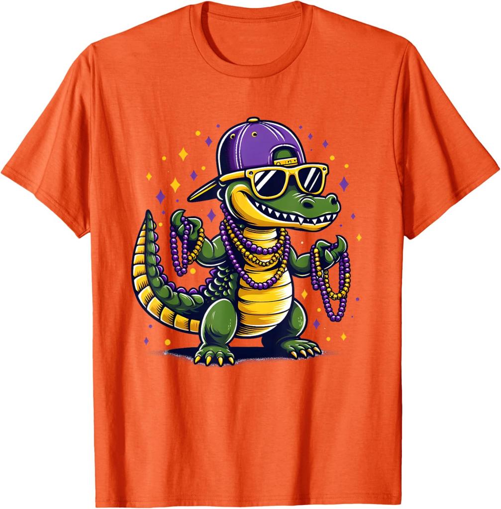 Alligator Krokodile Mardi Gras Kostüm Herren Damen Mardi Gras T-Shirt Unisex Neuer Stil 2026