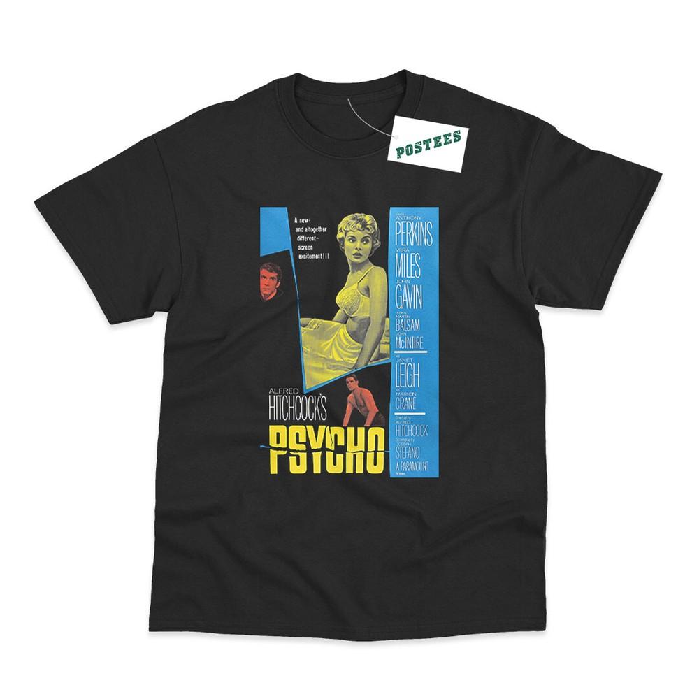 

Retro Movie Poster Inspired by Psycho Direct To Garment Printed T-Shirt 4XL